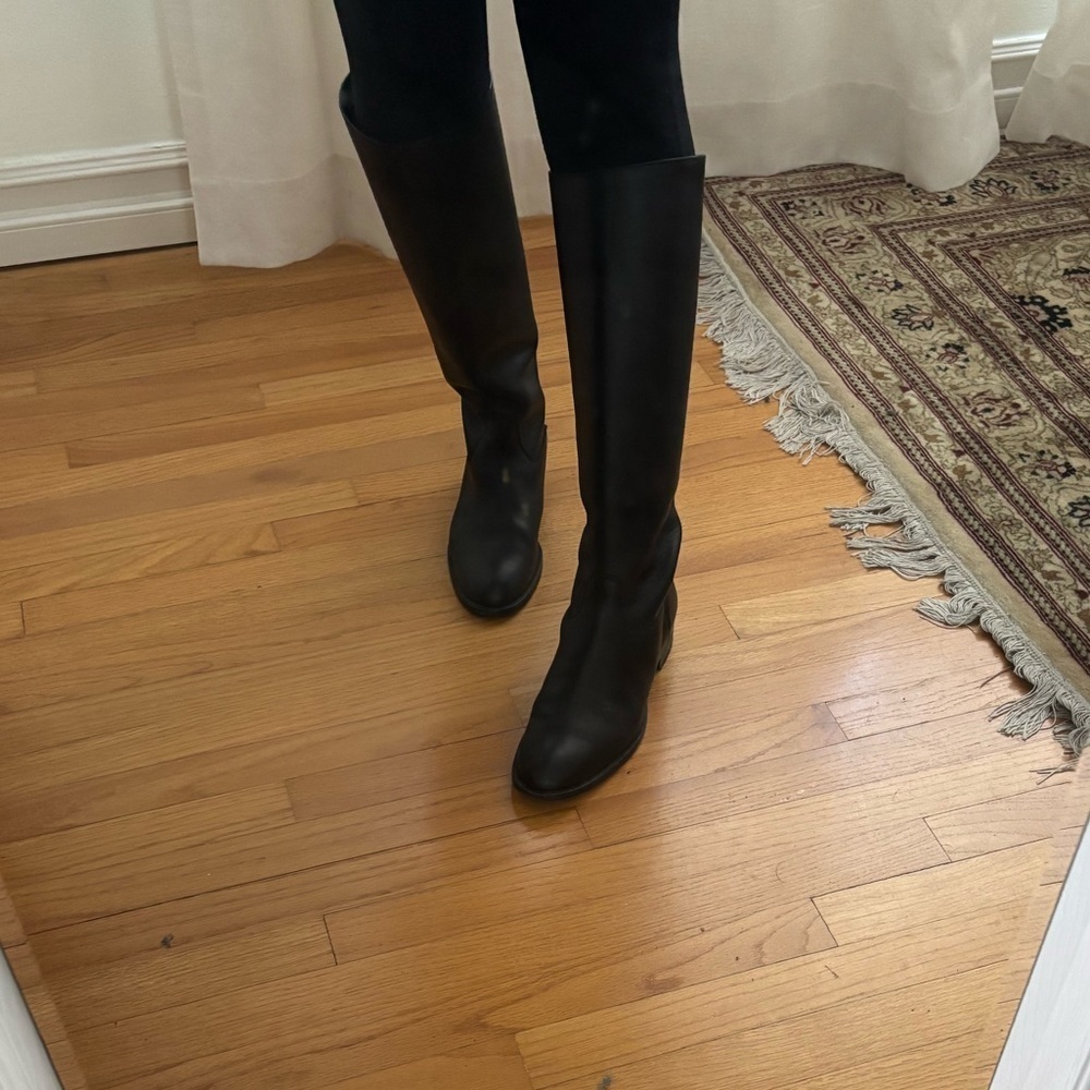 J. Crew Tall Black Leather Riding Boots - Picture 6 of 8